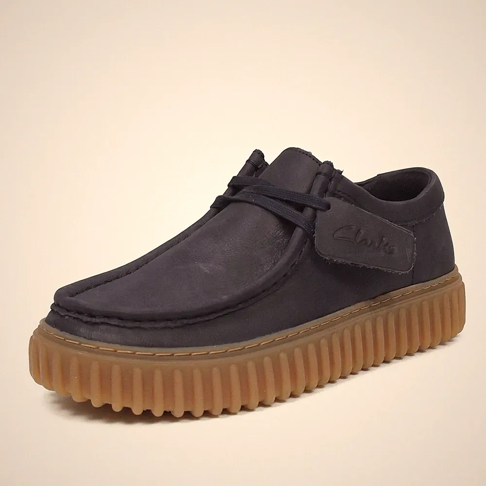 Clarks Torhill Low - blaue Leder Halbschuhe - Größe 43 [9 US 27,2cm] Schuhe