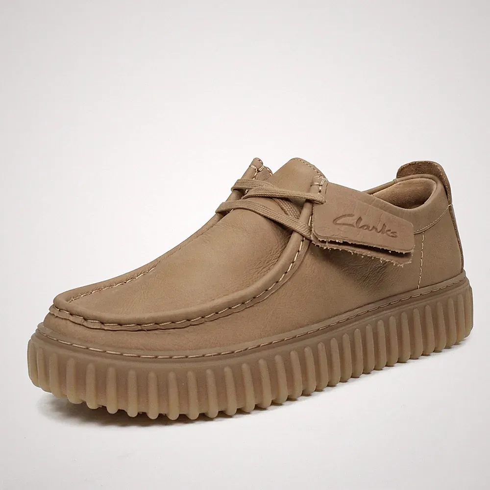 Clarks Torhill Low - Leder Halbschuhe Sand - Größe 42 [8 US 26,3cm] Schuhe