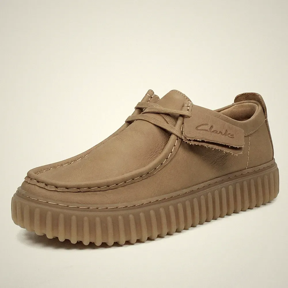 Clarks Torhill Low - Leder Halbschuhe Sand - Größe 43 [9 US 27,2cm] Schuhe