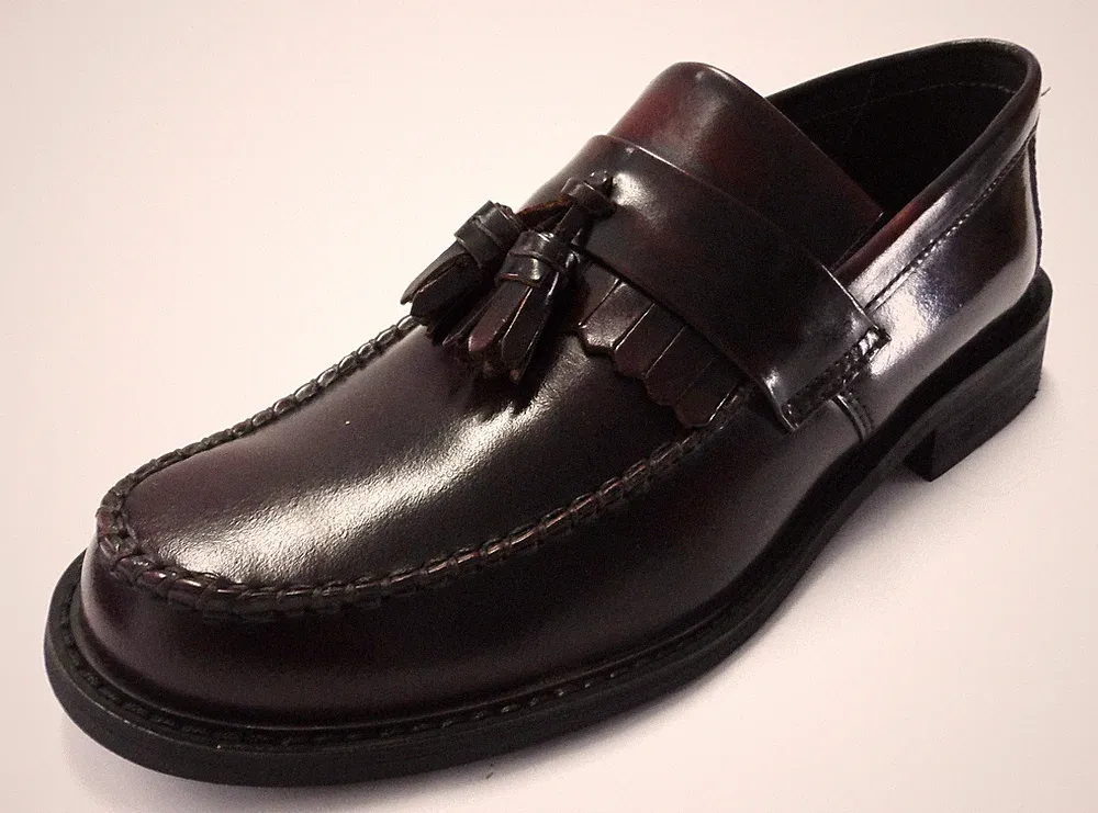 Classics Oxblood Retro, SKA, Northern Soul RUDE BOY Tassel Loafers