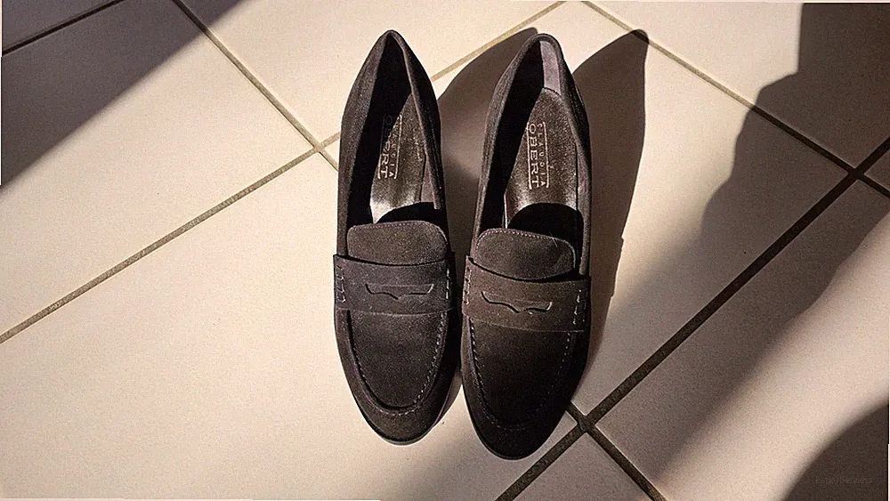 Claudia Obert Loafer Schwarz Wildleder Gr. 39,5 ledergefüttert, NEU