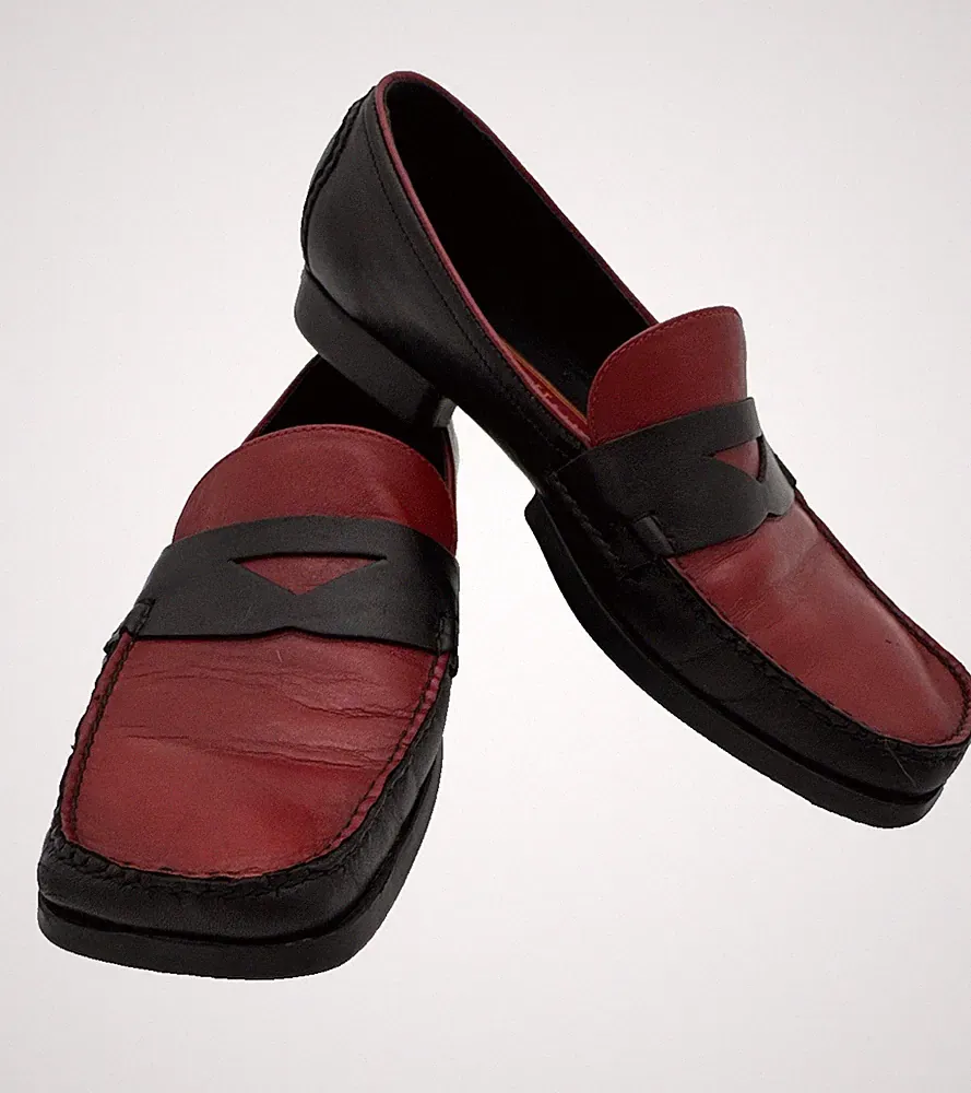 Cole Haan Country Red and Black Leather Driving Shoe Loafers. Size 7 flats