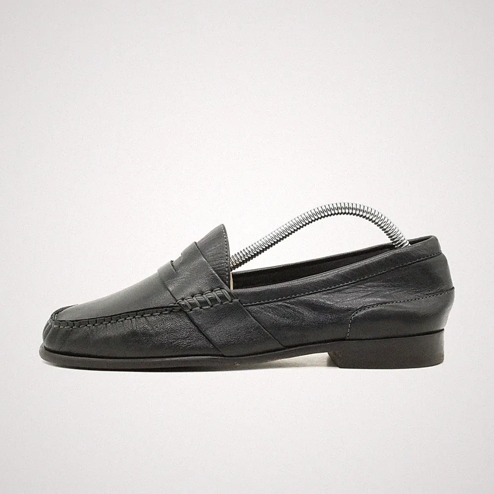 Cole Haan Damen Pennyloafer Loafer schwarz Leder Low Top Classic Business EU 38