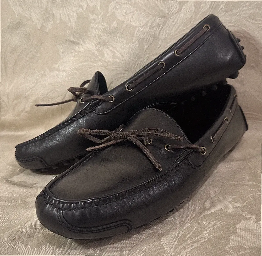Cole Haan Gunnison Herren Slipper Driver Mokassins Schuhe Halbschuhe Schwarz Größe 11,5D