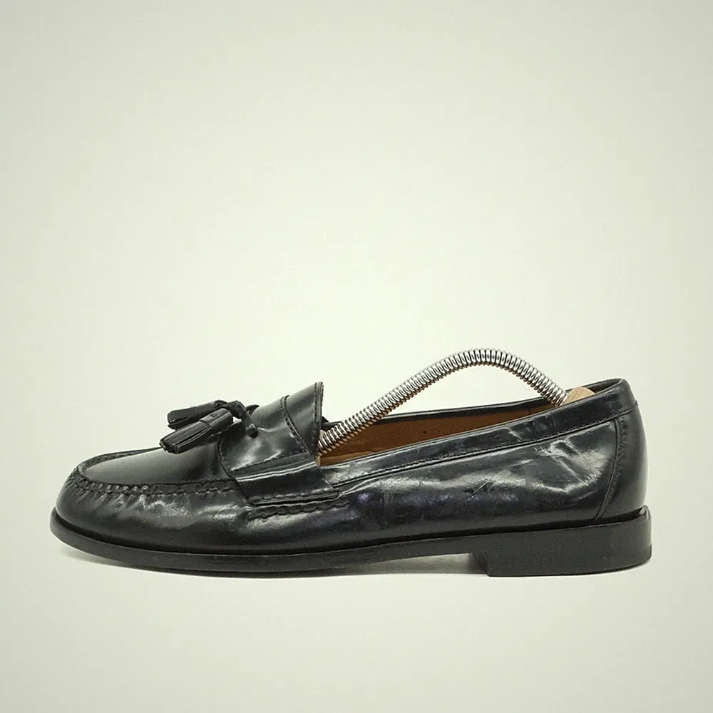 Cole Haan Herren 03506 U H17 Slipper Schwarz Leder Quasten Loafer EU 41,5