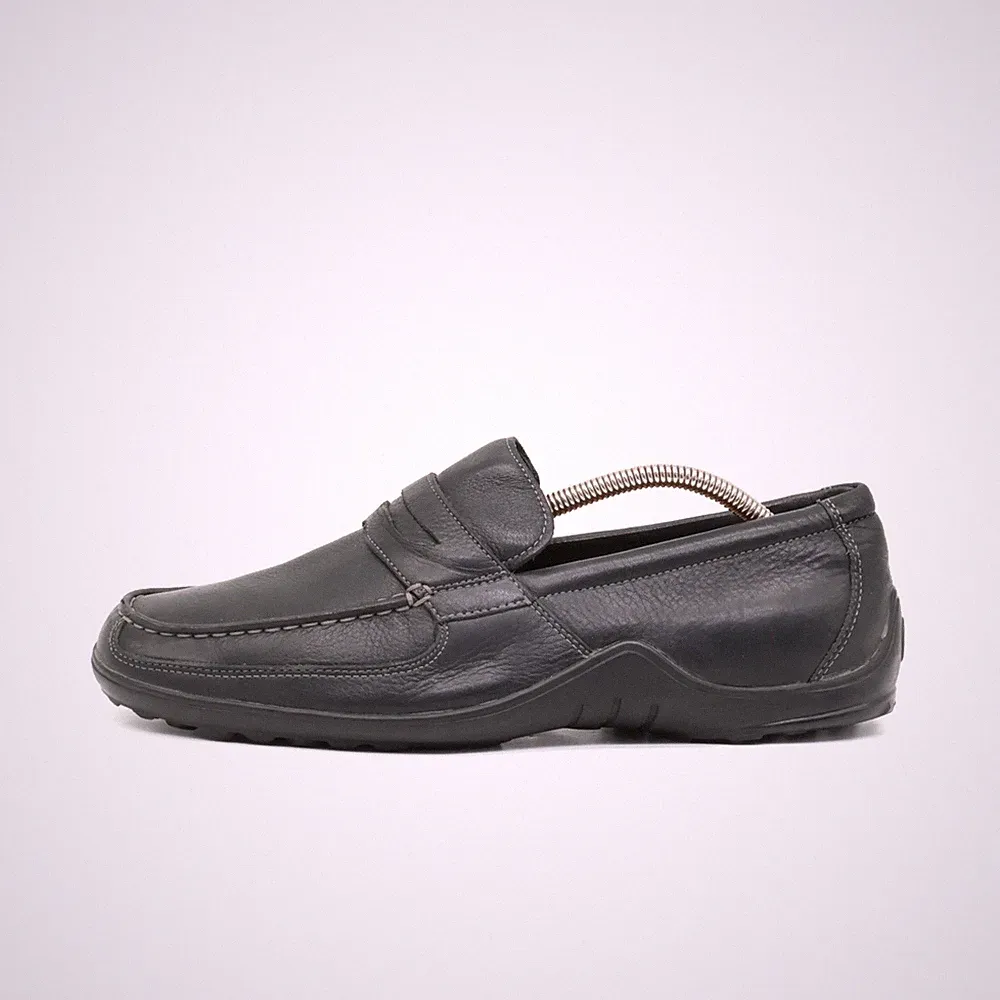 Cole Haan Herren 161C06861F8 Slipper Schwarz Leder Penny Loafer EU 42,5