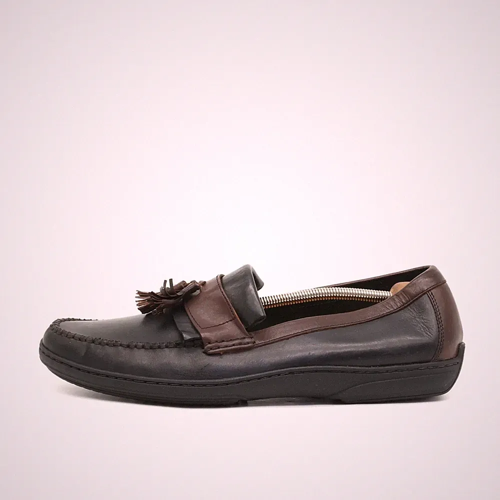 Cole Haan Herren C07950 Mokassin Schwarz Braun Leder , Classic Loafer EU 44,5