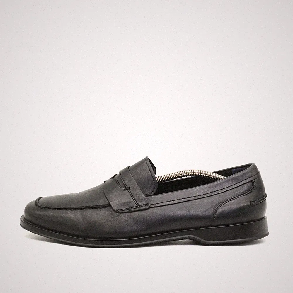 Cole Haan Herren C27563 Slipper Schwarz Leder Grand.OS Innensohle Loafer EU 43
