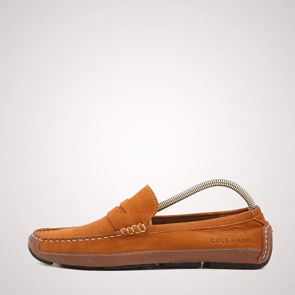 Cole Haan Herren C30966 Slipper Braun Wildleder Bequeme Loafer Mokassin EU 40.5