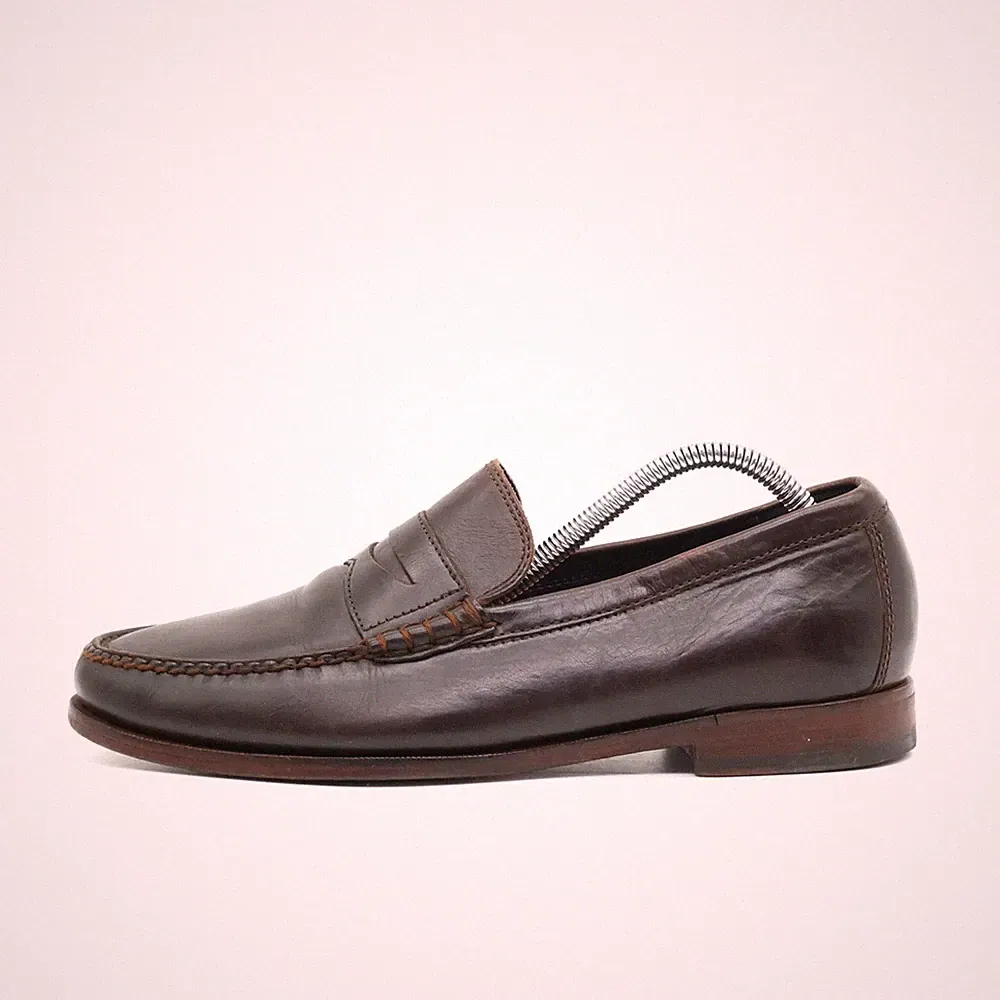 Cole Haan Herren Elegant EU 39.5 Genuine Braun Leder Handgenäht Loafers