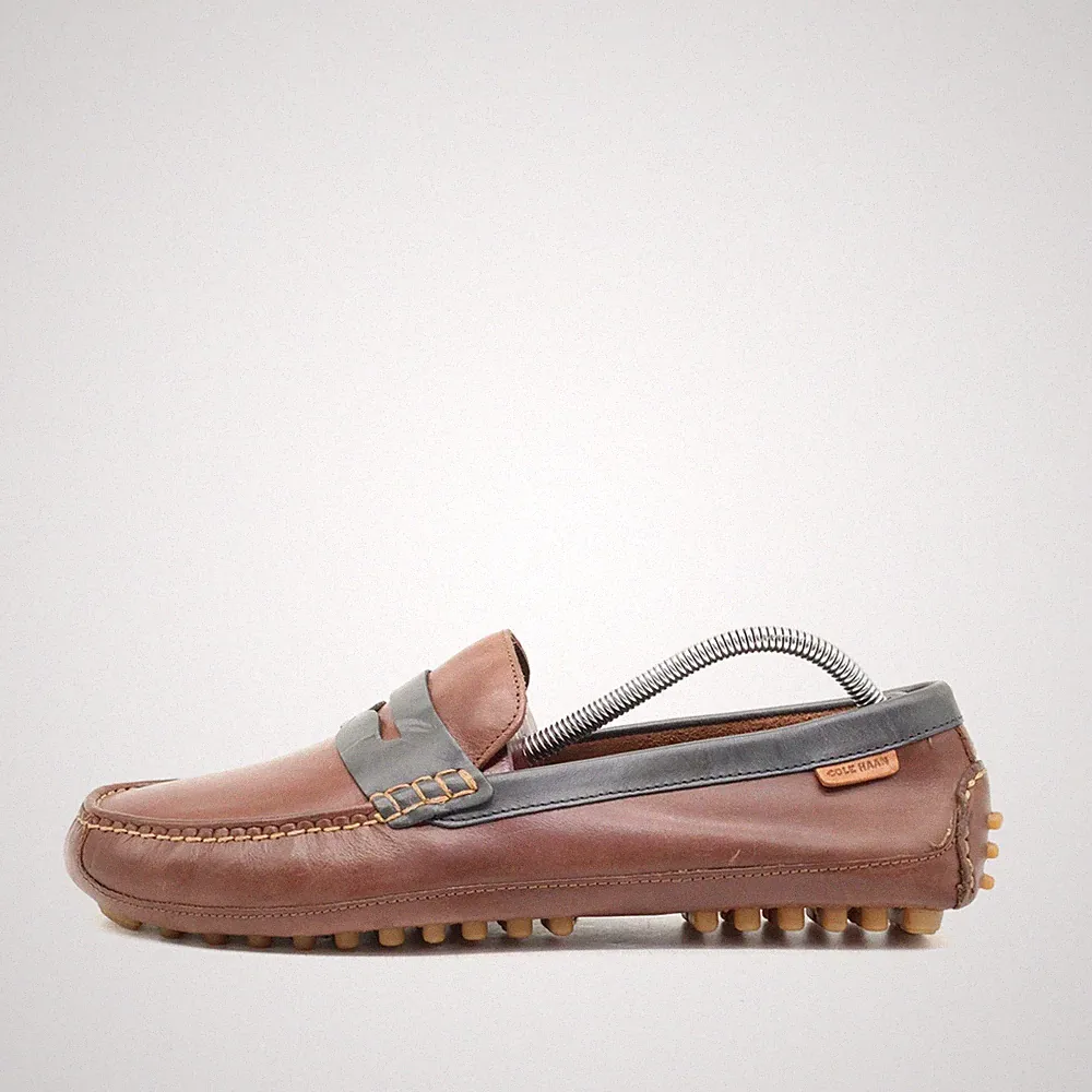 Cole Haan Herren Grand.OS Slipper Braun Leder Mokassins EU 43,5