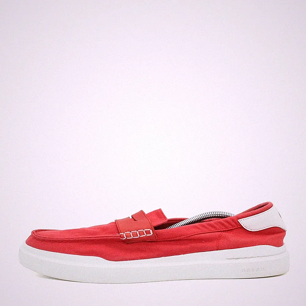 Cole Haan Herren Grand Penny Loafer Slipper Rot Leicht, Atmungsaktiv EU 46