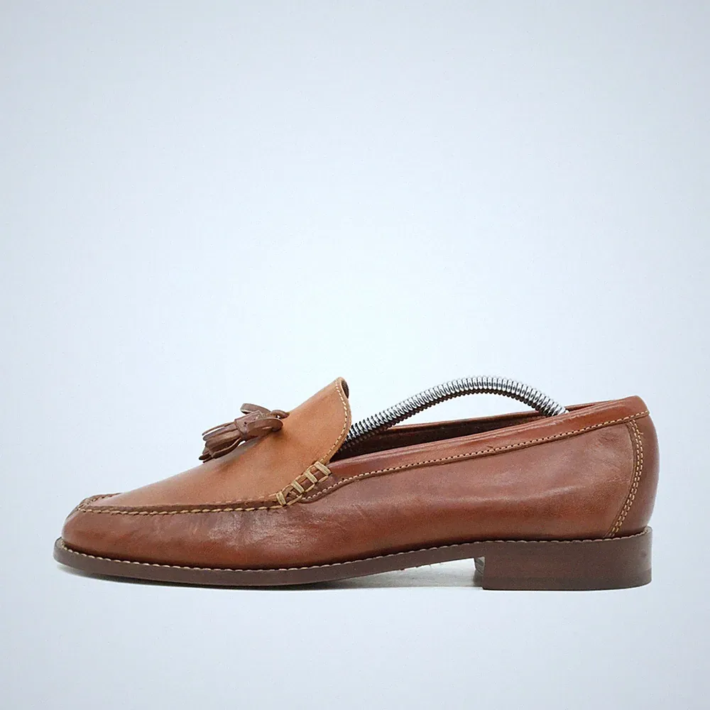 Cole Haan Herren Loafer EU 43 Mokassin Tassel Braun Leder Quaste/Tassel Slipper