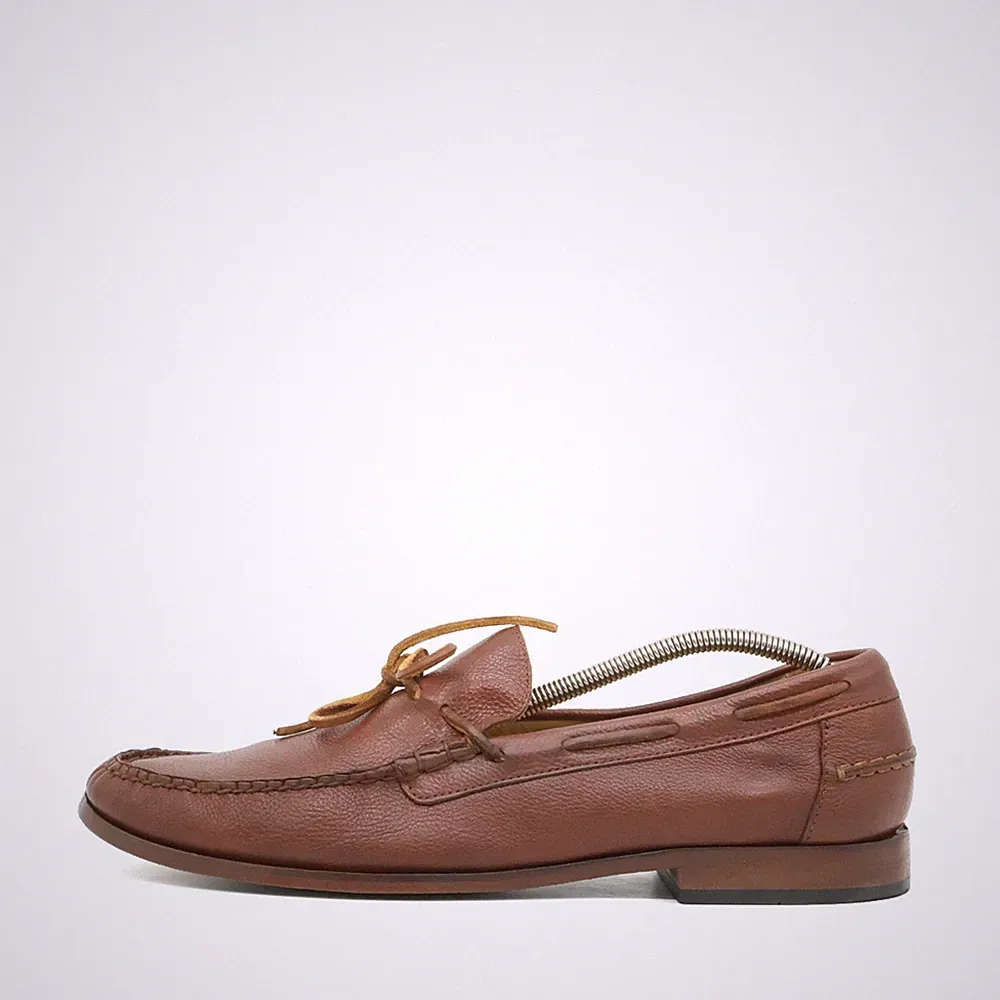 Cole Haan Herren Mokassin Loafer Slipper Braun Leder Fußbett Klassiker EU 44,5