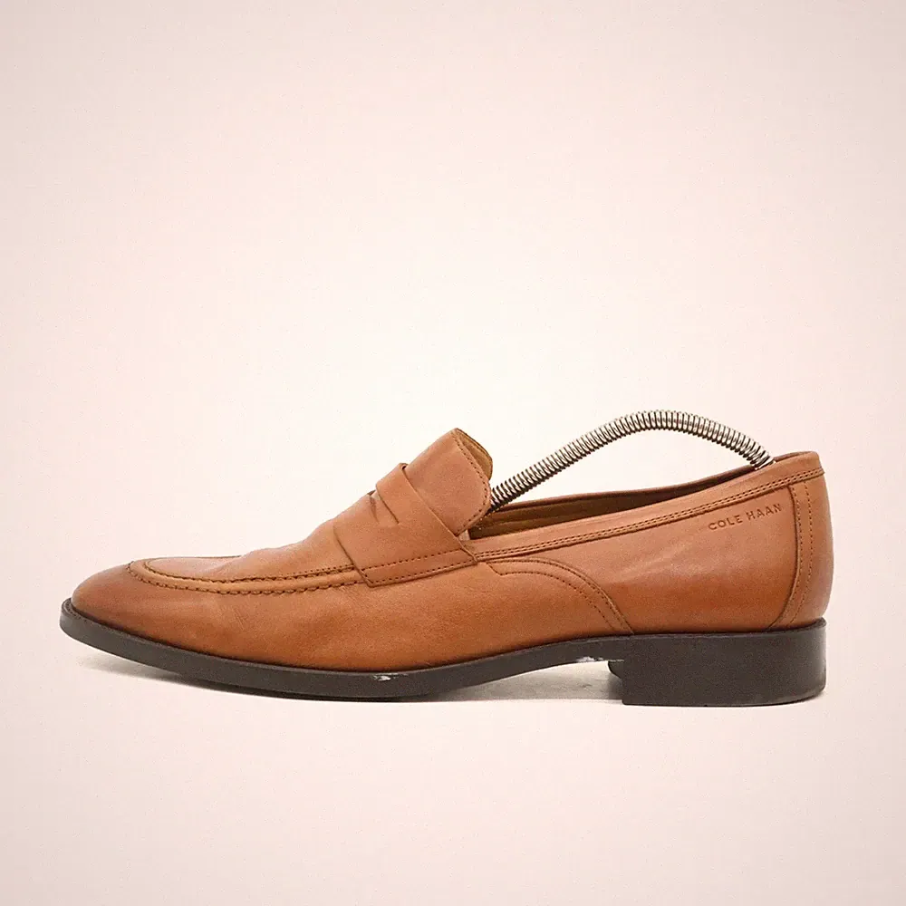 Cole Haan Herren Penny Loafer Halbschuhe Braun Leder Hochwertiges EU 43,5