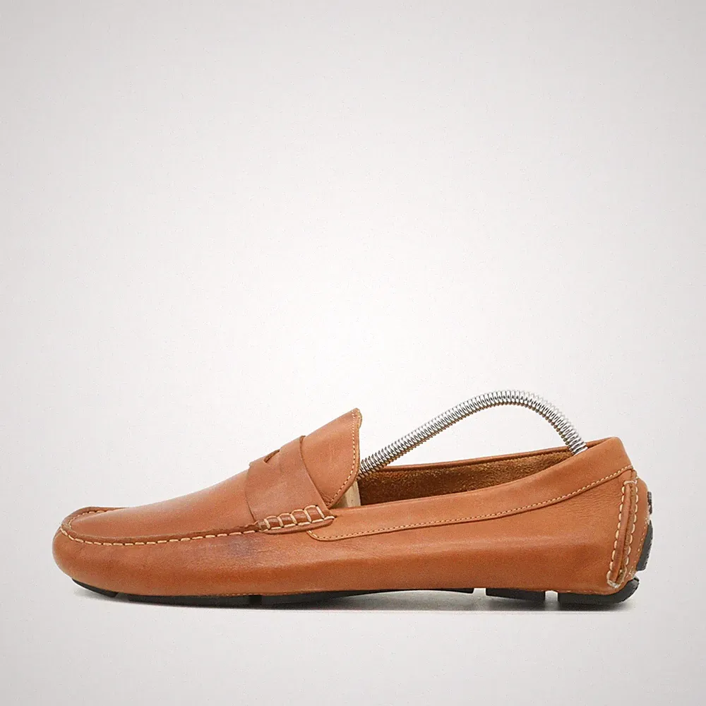 Cole Haan Herren Penny Loafer Slipper Braun Leder Bequem, Rutschfest EU 44