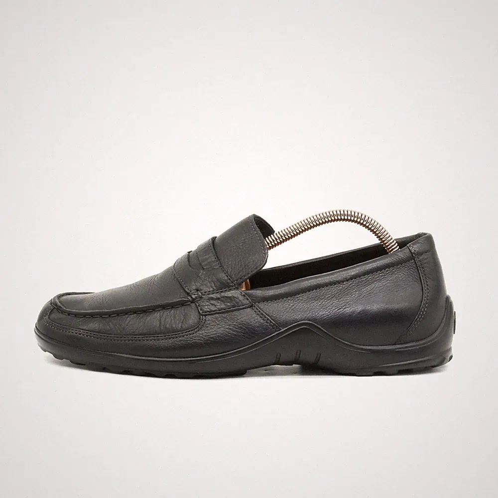 Cole Haan Herren Penny Loafer Slipper Schwarz Leder Komfortsohle Klassik EU 41.5