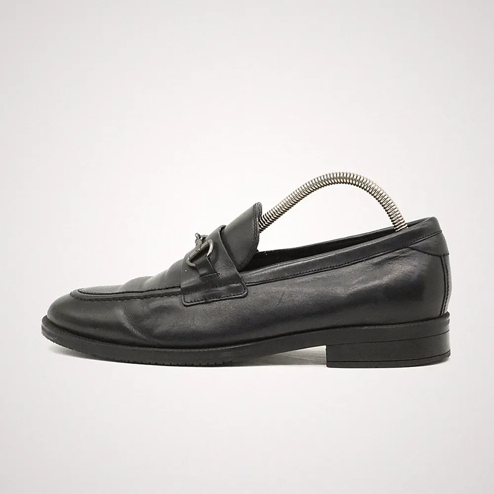 Cole Haan Herren Slipper EU 41,5 Grand 360 Schwarz Leder Schnalle Loafer