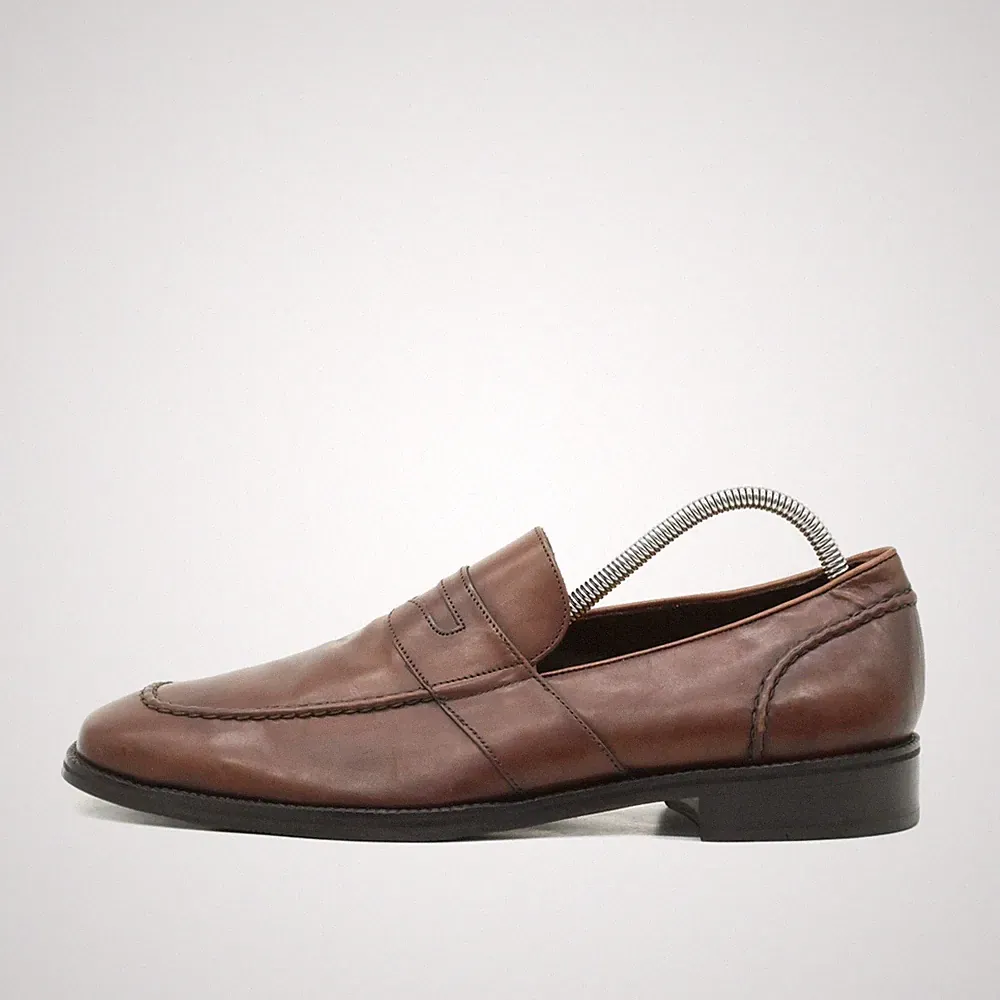 Cole Haan Herren Slipper EU 44 Penny Loafer Braun Leder Bequeme Passform Classic