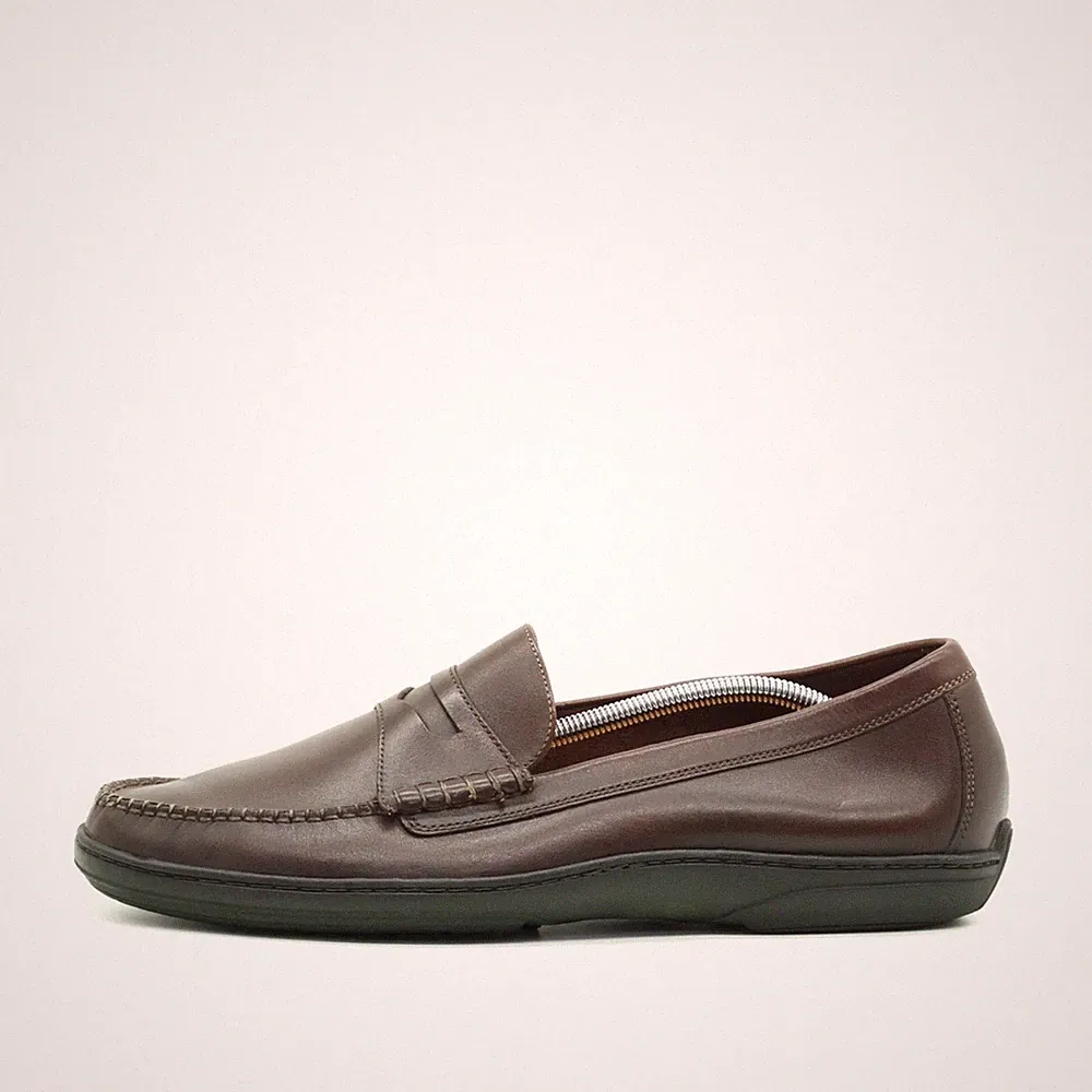 Cole Haan Herren Slipper EU 46 Penny Loafer Braun Leder Komfort-Fußbett