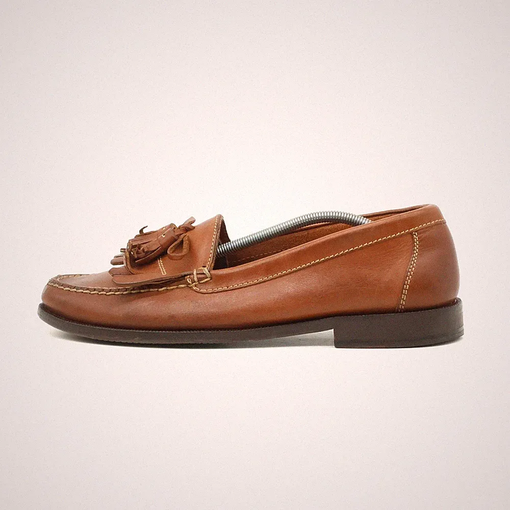 Cole Haan Herren Tassel Loafer Mokassin Braun Leder Dress Slipper EU 43
