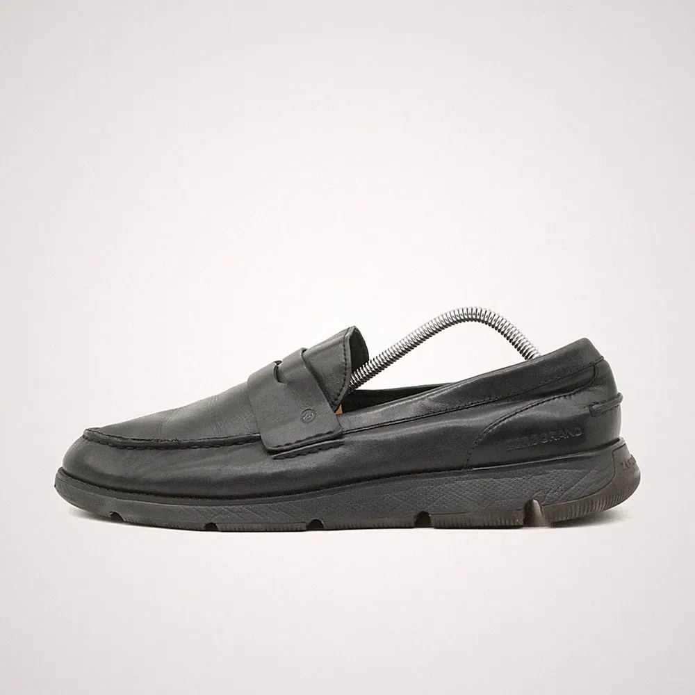 Cole Haan Herren Zerogrand 360 Slipper Schwarz Leder Komfortsohle Loafer EU 44,5
