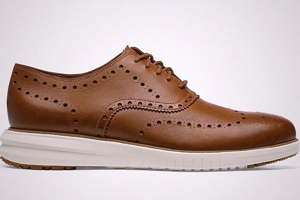 Cole Haan Miles Leather Wingtip Oxford Men's Tan,SIZE 9 STYLE C36939