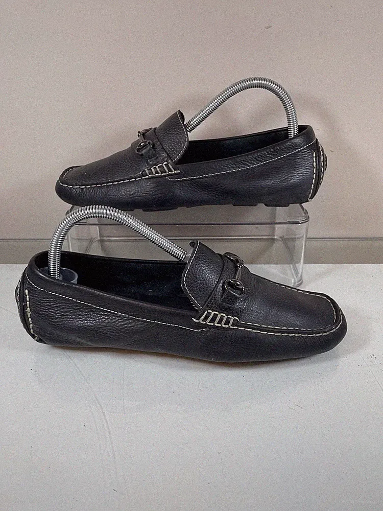 Cole Haan Shelby schwarze Leder Halbschuhe Fahrschuhe Mokassins Größe UK 7,5 US 8,5