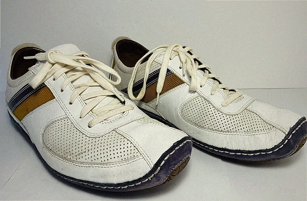 Cole Haan White Leather Racing Driving Loafers Sneakers Men’s Size US 10.5
