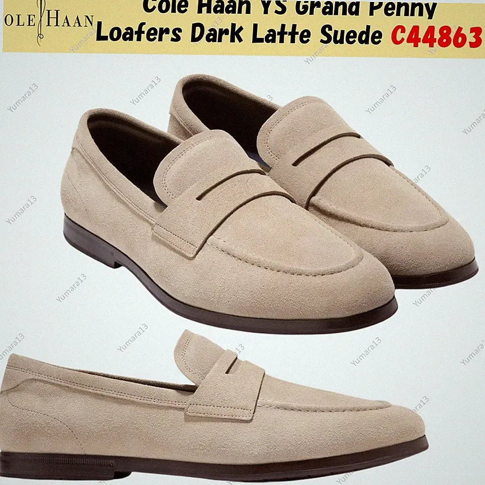 Cole Haan YS Grand Penny Loafer Dark Latte Suede C44863 Herren Gr.