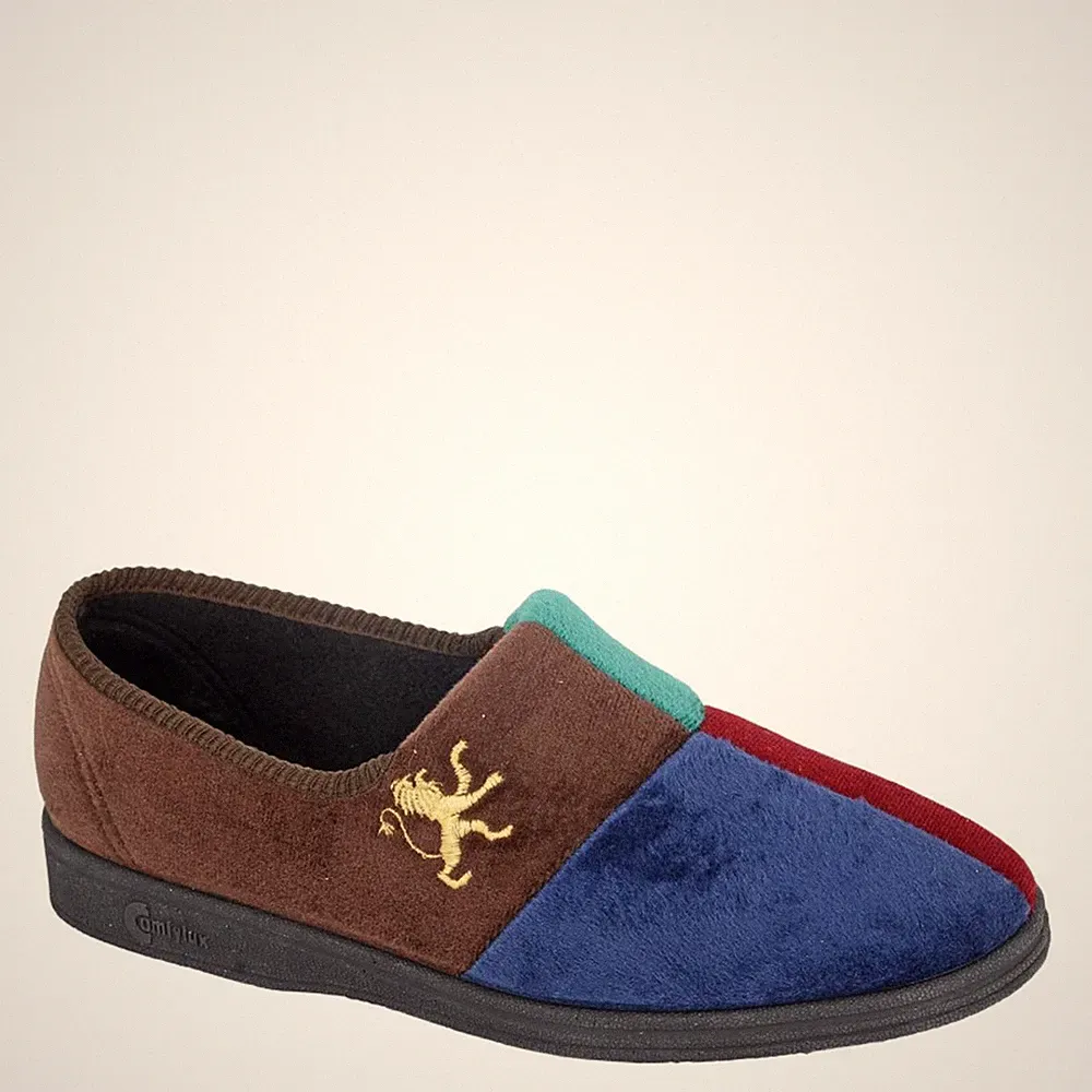Comfylux Harlekin Herren Slipper Hausschuhe