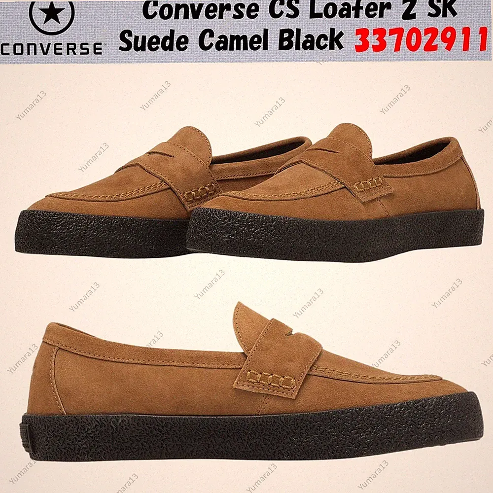 Converse CS Loafer 2 SK Suede Camel Schwarz 33702911 Herren Gr.