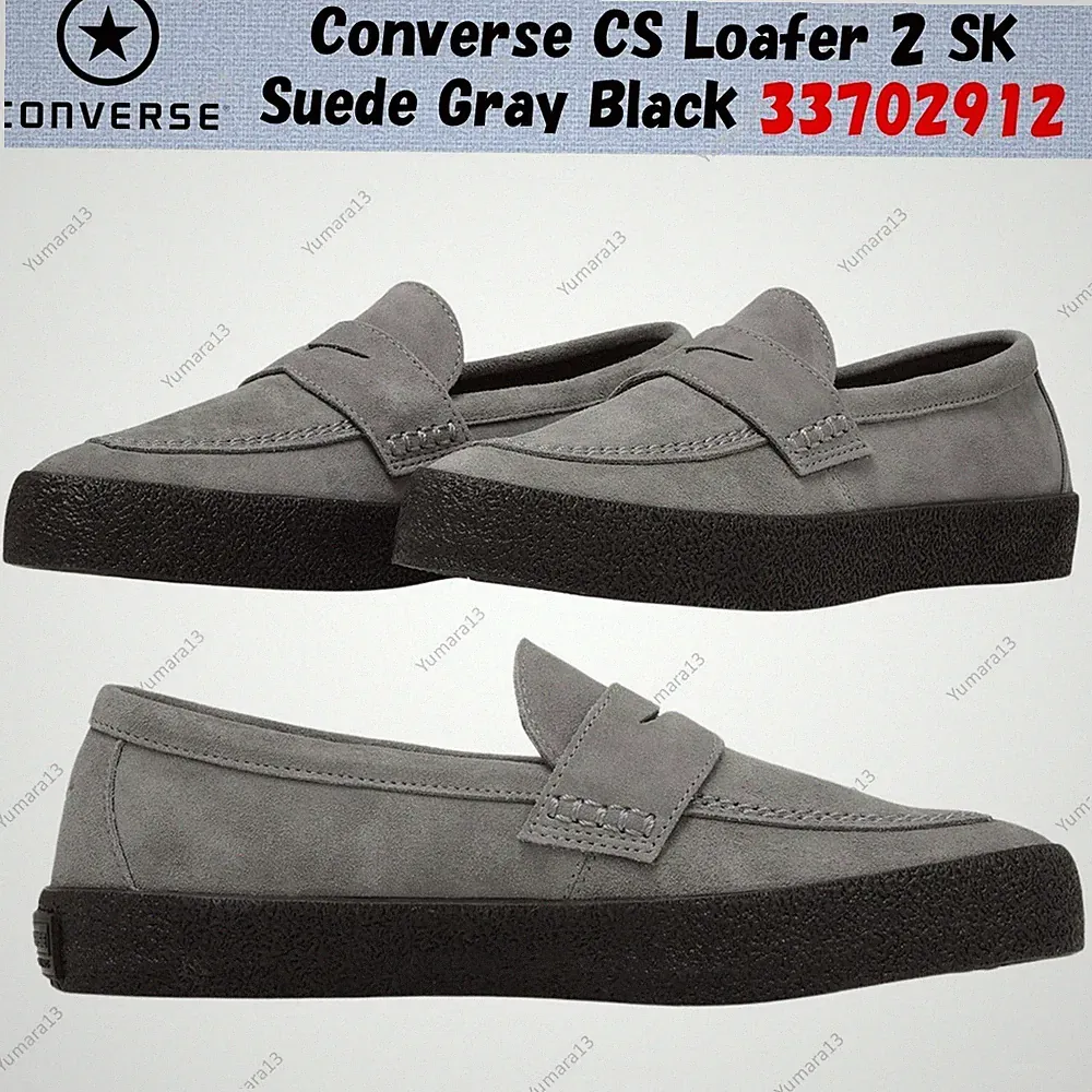 Converse CS Loafer 2 SK Wildleder grau schwarz 33702912 Herren Gr.