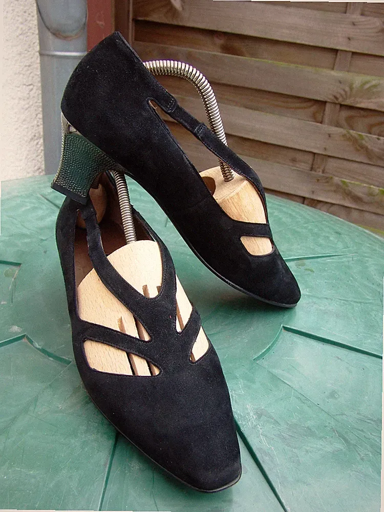 Creation K+S Abendschuhe Ausgang Pumps Slippers Loafers Velour-eLeder 37,5 neuwe