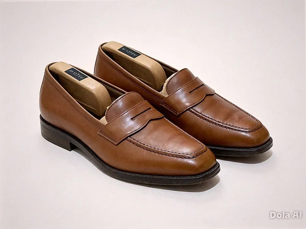 Crockett & Jones Damen hellbraune Epsom Halbschuhe mit Holzbäumen 6 C