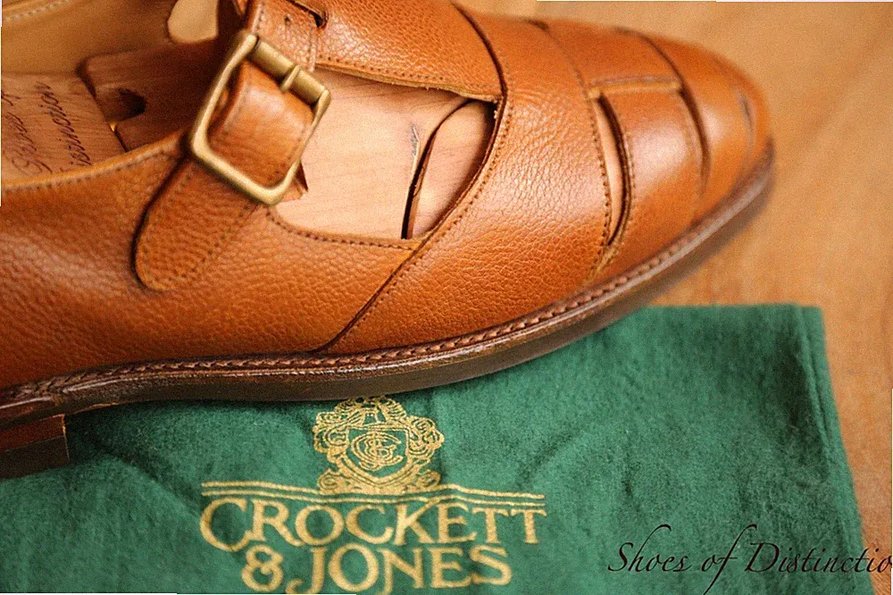 Crockett & Jones Fisherman hellbraun Leder Halbschuhe Bootsschuhe Herren UK...