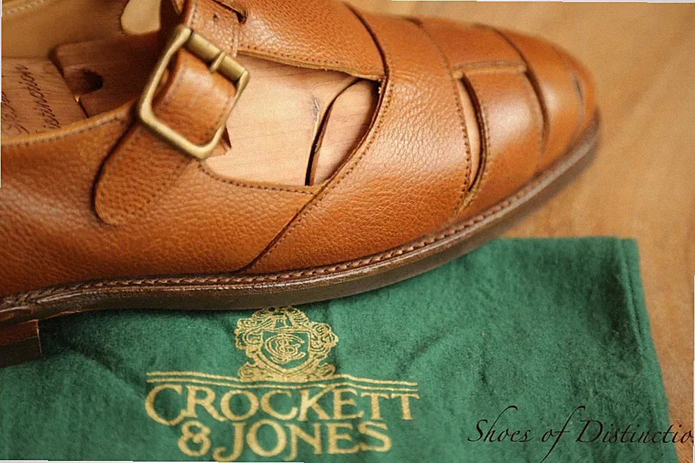 Crockett & Jones Fisherman hellbraun Leder Halbschuhe Bootsschuhe Herren UK...