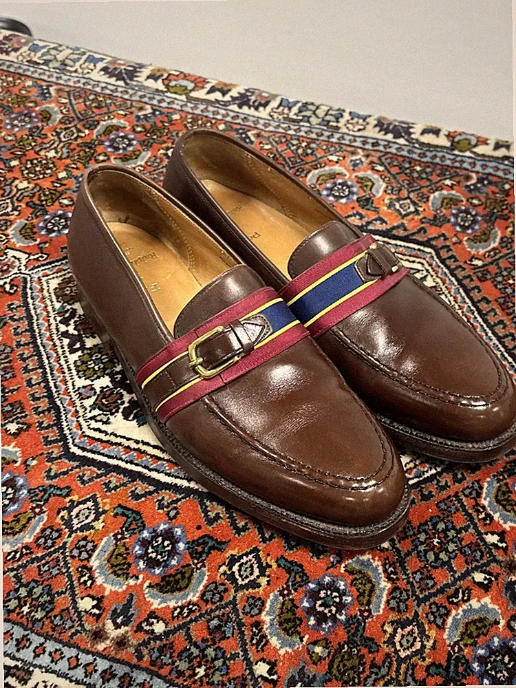 🤩Crockett & Jones Für Polo Ralph Lauren Grosgrain Butler Loafer- Gr:11D/44,5 EU