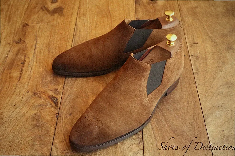 Crockett & Jones HandGrade Braun Wildleder Faule Schuhe Halbschuhe Herren UK 8,5 US 9,5