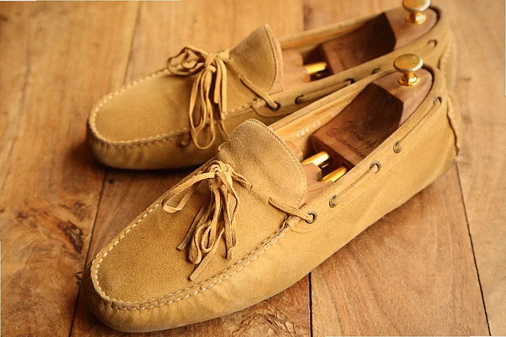 Crockett & Jones Tan Brown Suede Driving Shoes Loafers Men's UK 12 EU 46 US 13