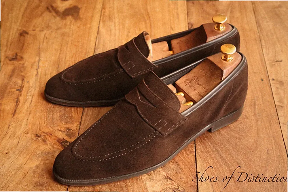 Crockett & Jones Teign Braun Wildleder Halbschuhe Schuhe Herren UK 9 E US 10 EU 43