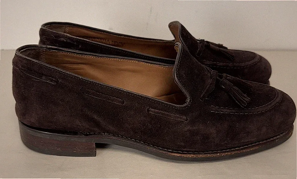 Crownhill Braun Leder Herren Halbschuhe Gr. UK 7