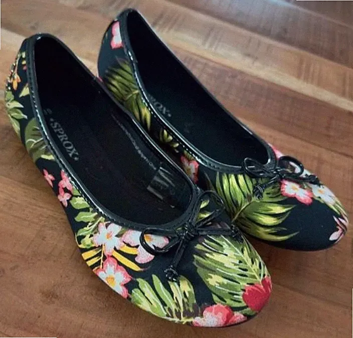 Damen Ballerina Halbschuhe Loafer Bunt Sommer Stoff Gr. 39