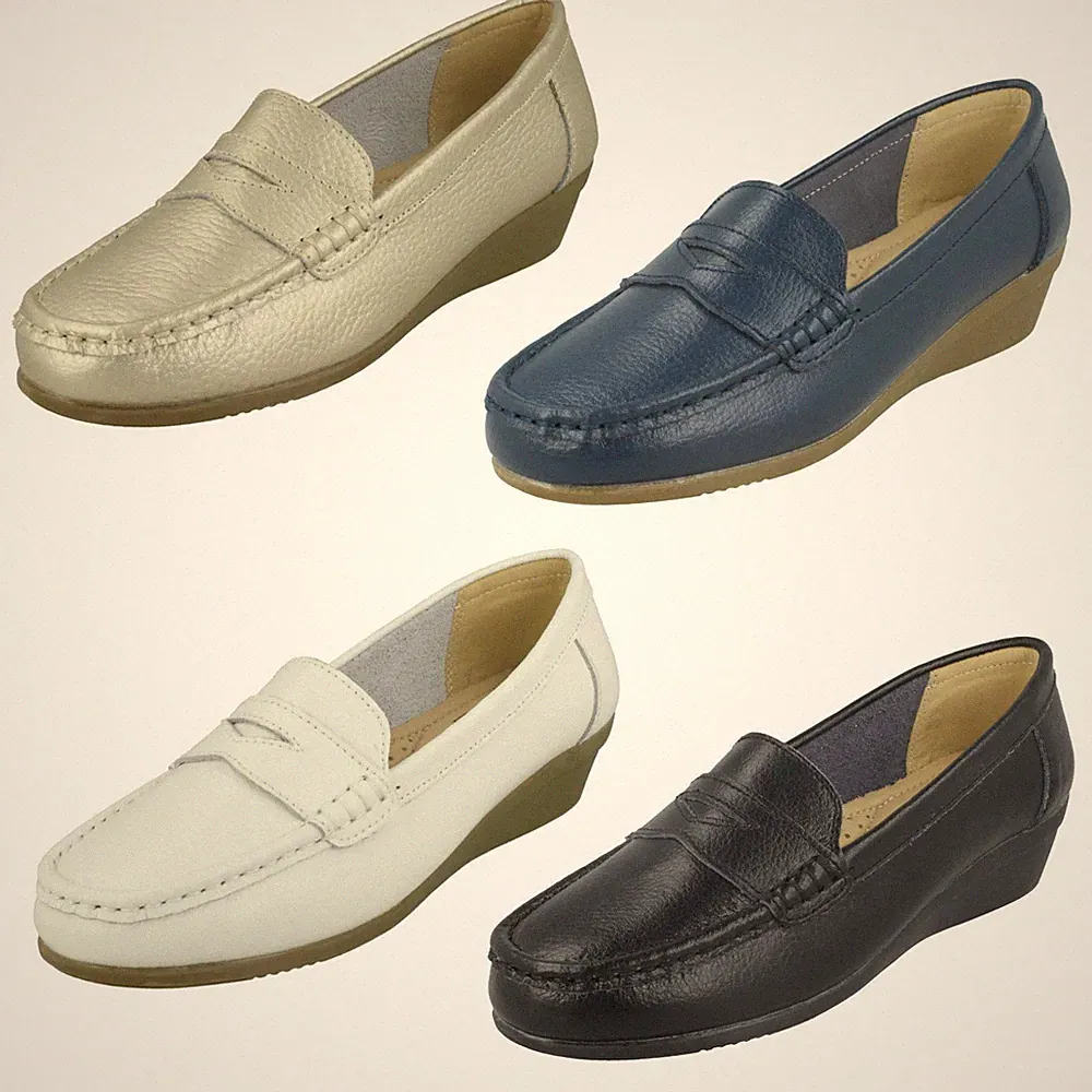 Damen Down To Earth Leder Loafer F90064