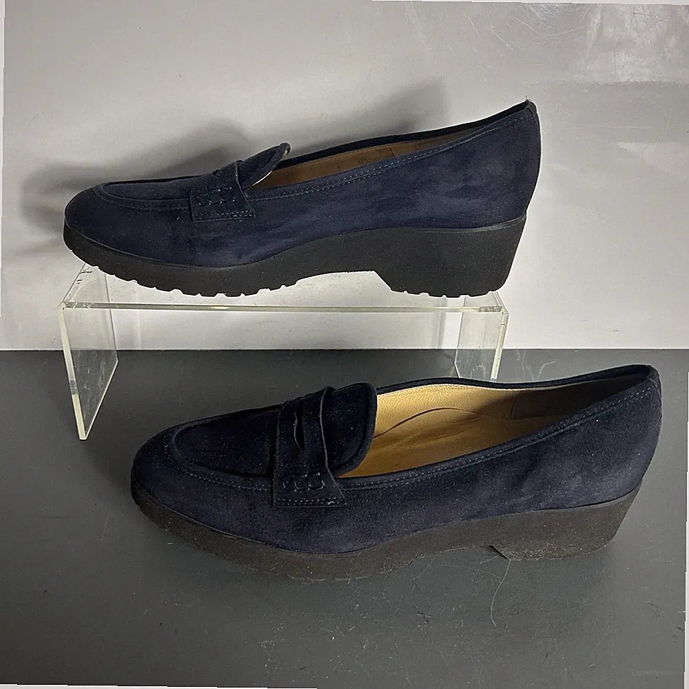 Damen - ELIOT ZED - blaue Wildleder Halbschuhe - Größe 5,5 / 38,5