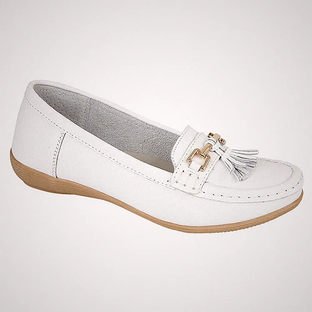Damen Frauen Mokassins Echtleder Quaste Halbschuhe Komfort Boot Schuhe Größe 3-8