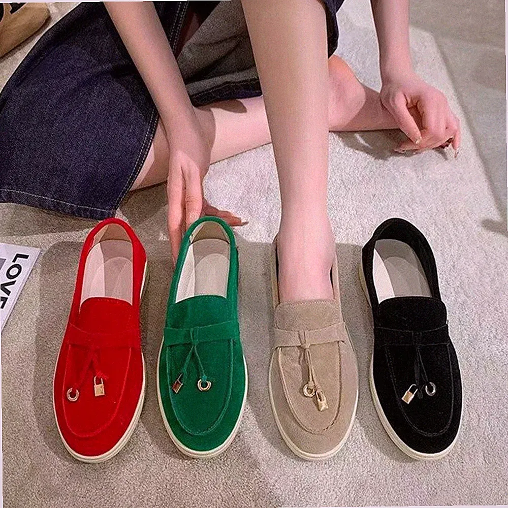 Damen Frühling Sommer Bean Freizeitschuhe Slipper Loafer Hausschuhe Boatschuhe
