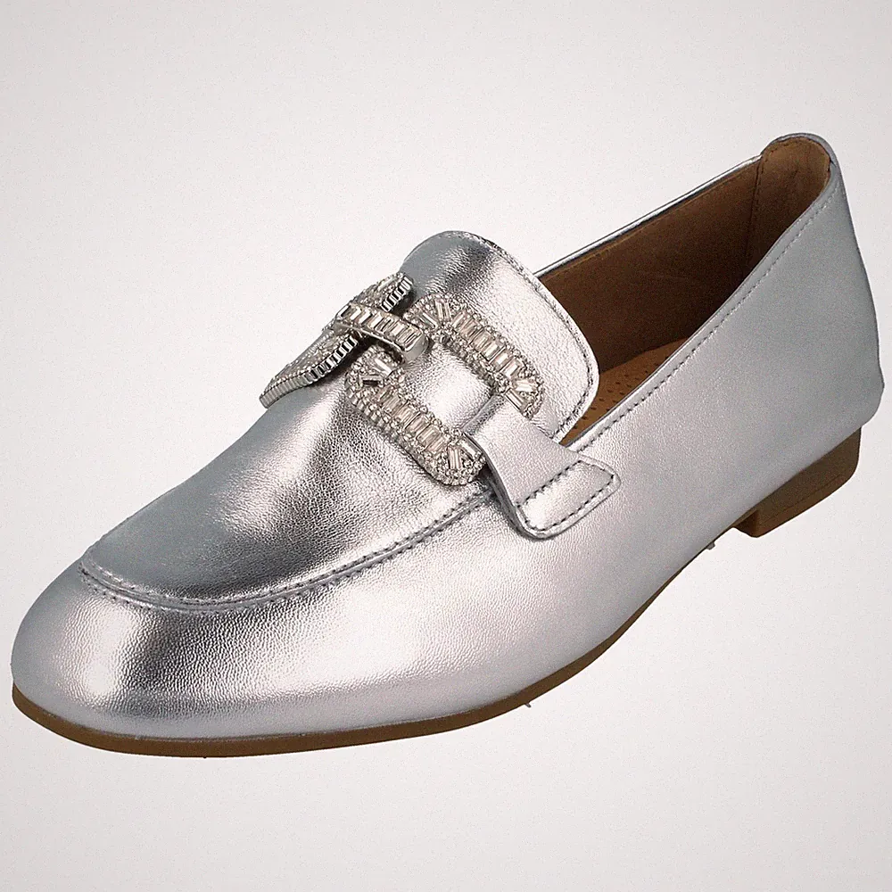 Damen Gabor 65.210 Slipper Halbschuhe mit Kunstschmuck
