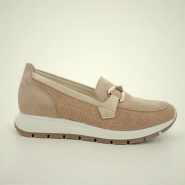Damen Halbschuh Beige IGI&CO Elegante Komfortschuhe Casual Made in Italy