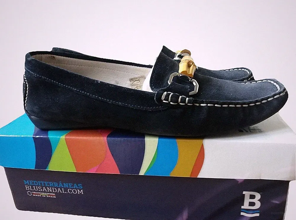 Damen Halbschuhe Gr. 39 Cinzia Modigliani Wildleder Farbe dunkelblau